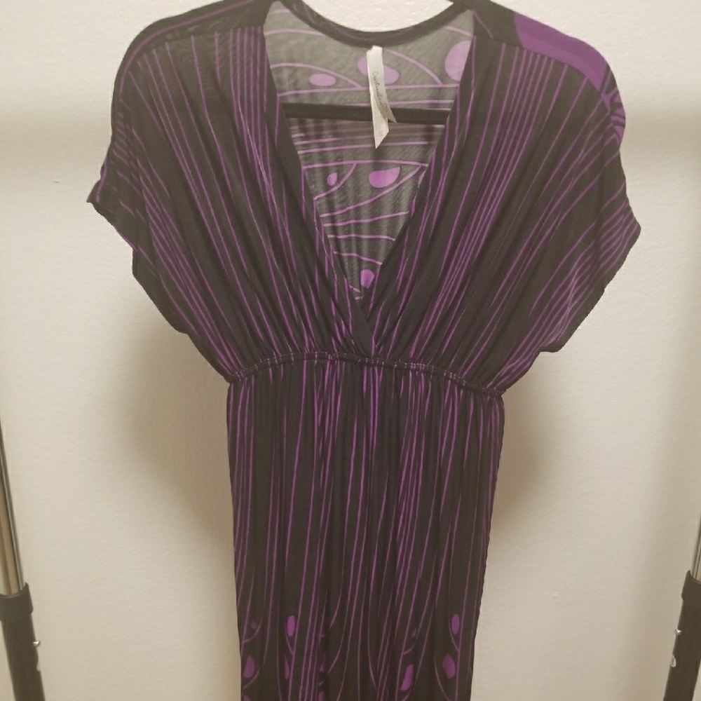 Purple and Black Dress